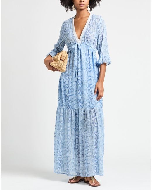 No Secrets Blue Maxi Dresses