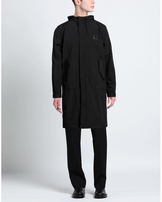 Class Roberto Cavalli Black Overcoat & Trench Coat for men