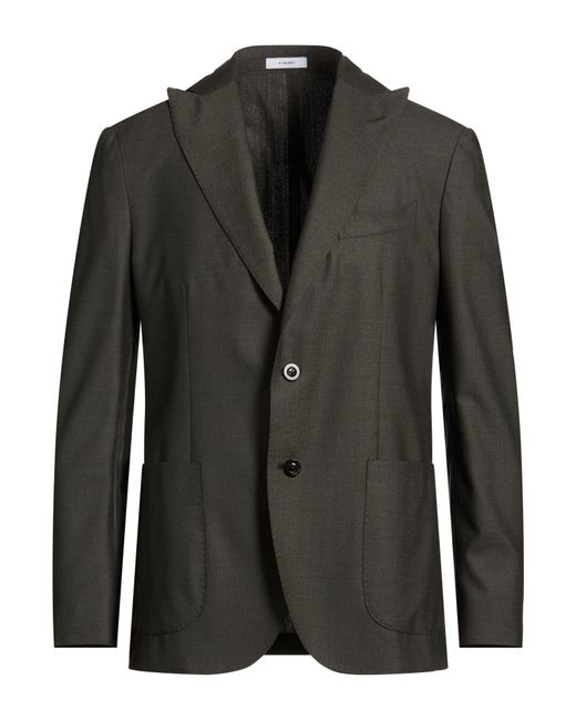 Boglioli Black Blazer Virgin Wool, Silk for men