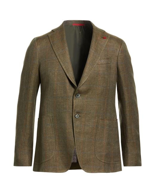 Isaia Green Blazers for men
