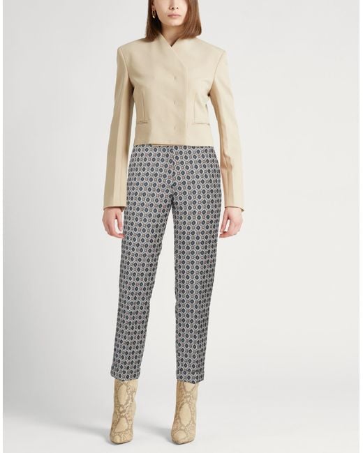 Etro Gray Pants Polyester, Virgin Wool, Elastane