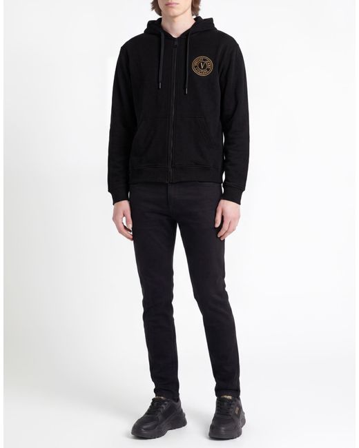 Versace Jeans Couture Black Sweatshirt Cotton for men