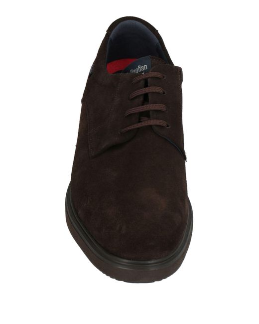 Callaghan Brown Adaptaction Dark Lace-Up Shoes Leather for men