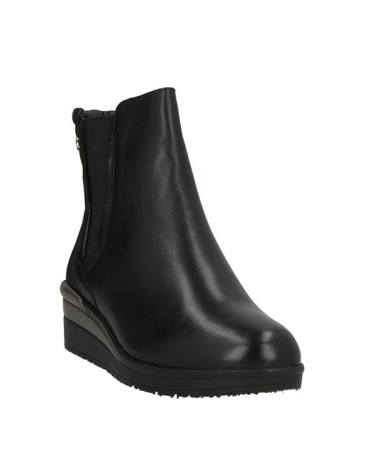 Cinzia Soft Black Ankle Boots Leather
