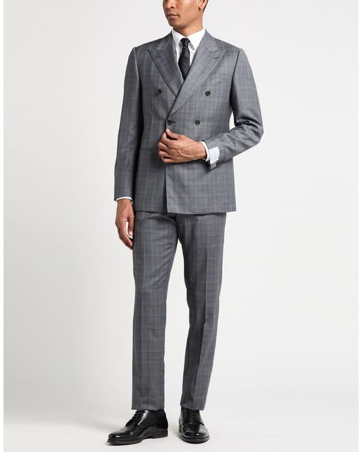 Caruso Gray Suit Wool for men