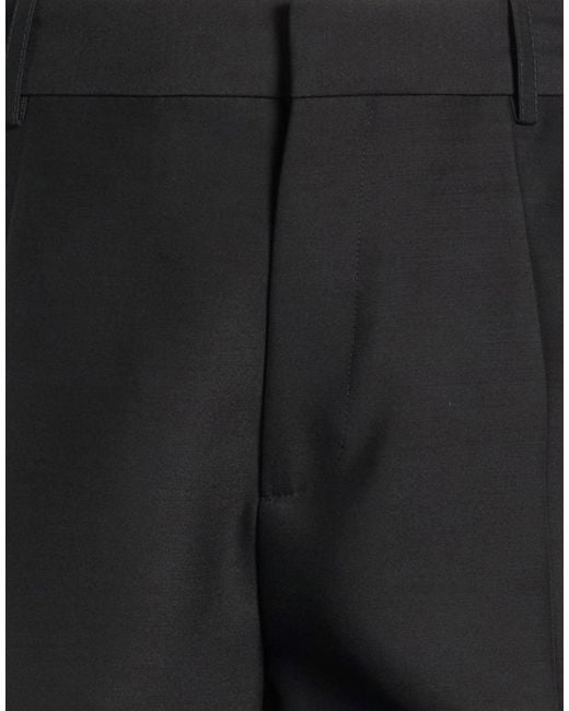 Loewe Black Pants Wool, Silk