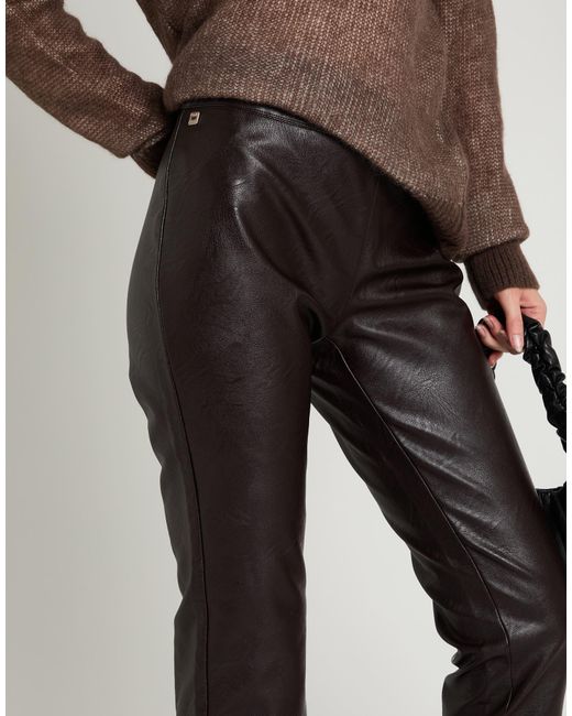 Manila Grace Gray Pants Polyester, Polyurethane