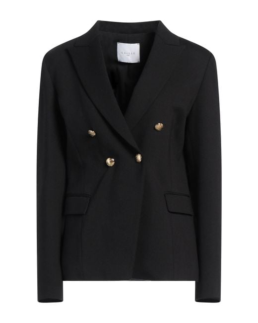 Gaelle Paris Black Blazer Viscose, Polyamide, Elastane
