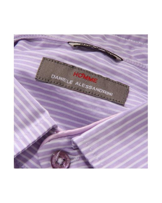Camisa Daniele Alessandrini de hombre de color Purple