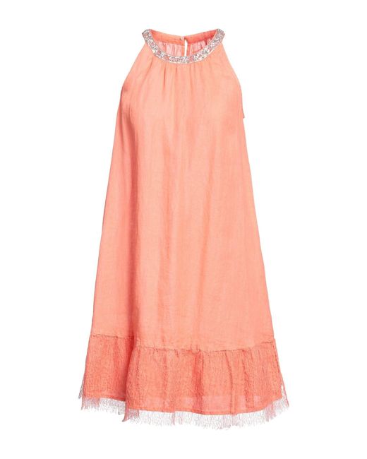 120% Lino Pink Mini Dress