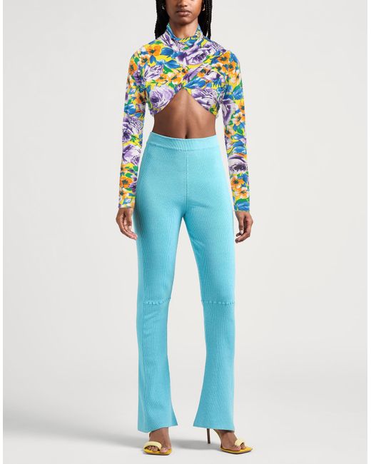 MSGM Blue T-Shirt Viscose, Elastane