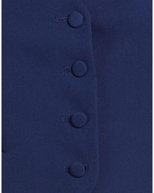 Kontatto Blue Tailored Vest Polyester, Elastane