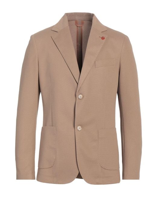 Massimo Rebecchi Brown Blazer Polyester, Elastane for men