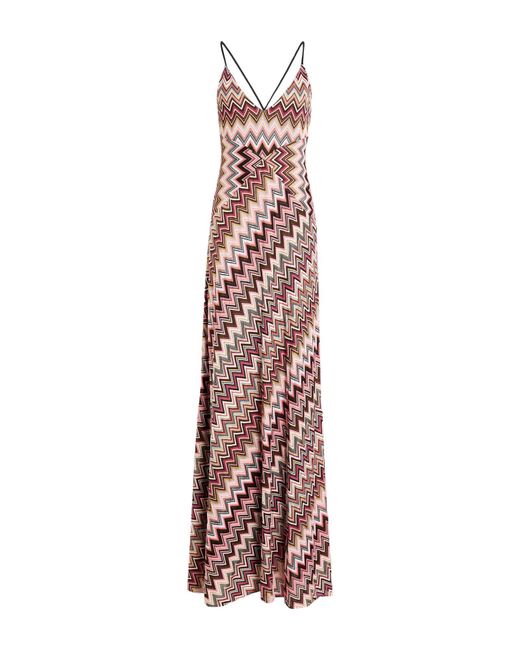 Missoni Purple Maxi Dress Cotton, Viscose