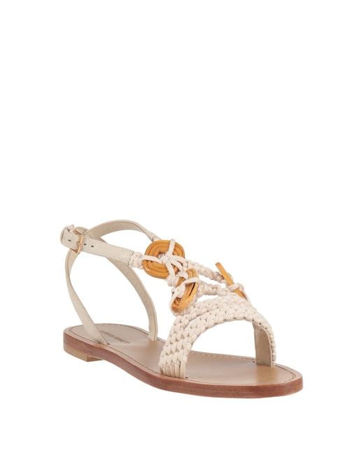 Alberta Ferretti Natural Sandals