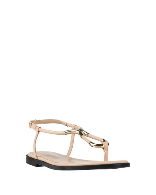 Sergio Rossi White Thong Sandal