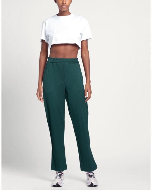 MEIMEIJ Green Dark Pants Viscose, Polyamide, Elastane, Acetate