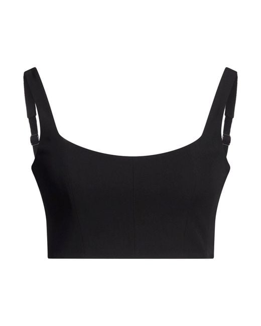 Patrizia Pepe Black Top Polyester, Elastane