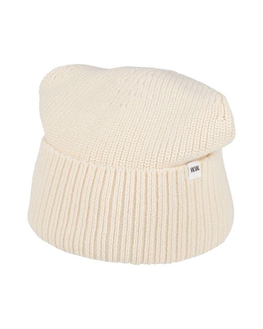 WOOD WOOD Natural Ivory Hat Merino Wool for men