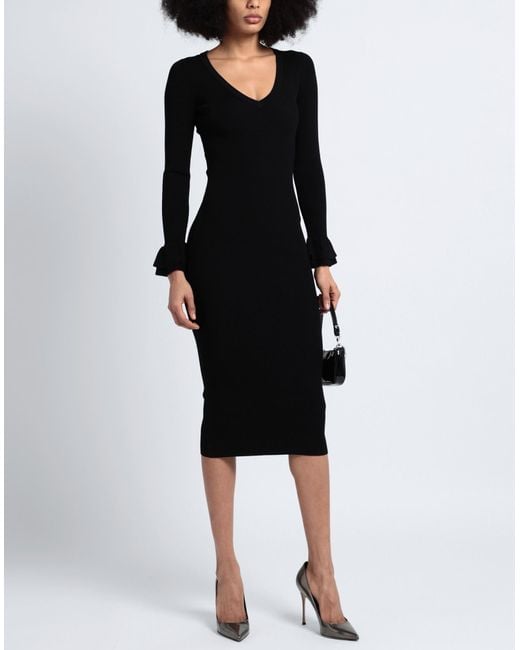MICHAEL Michael Kors Black Midi-Kleid