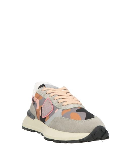 Philippe Model Pink Sneakers Leather, Textile Fibers