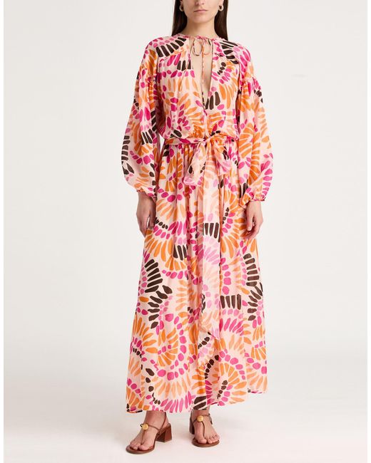 Jucca Red Maxi Dress Silk