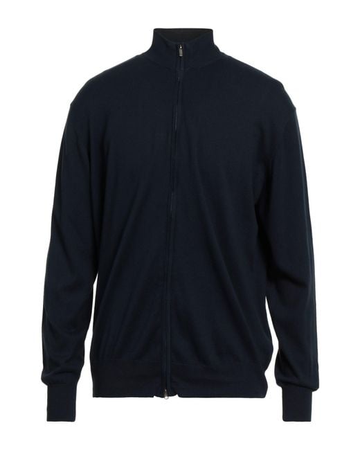 Cashmere Company Blue Cardigan Cotton, Cashmere, Silk for men