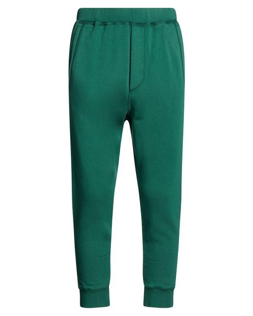 DSquared² Green Dark Pants Cotton, Elastane for men
