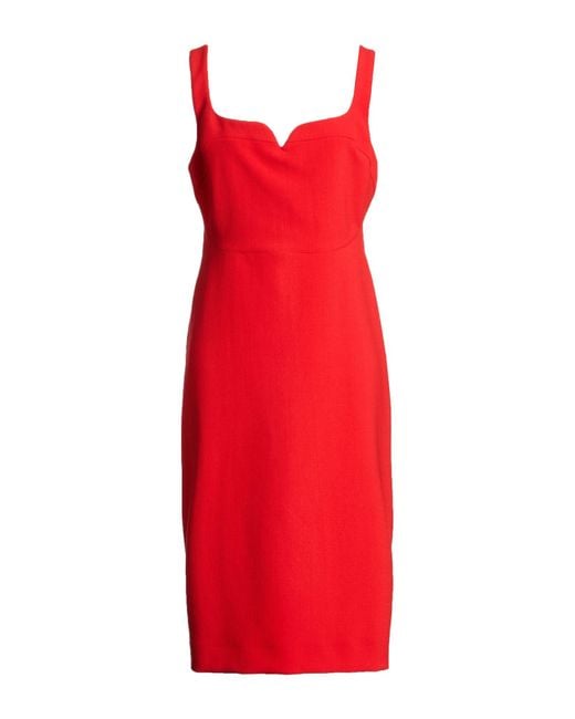 Victoria Beckham Women's Red Midi Dress