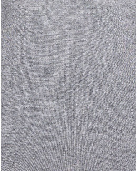 SOLOTRE Gray Turtleneck Wool, Silk