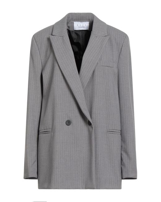 Kaos Gray Blazer Polyester, Viscose, Elastane