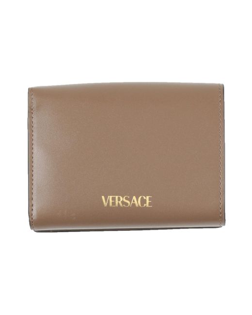 Versace Brown Khaki Wallet Calfskin