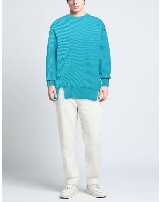 Jil Sander Blue Sweater Wool for men