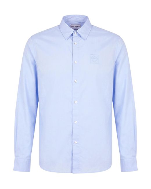 Iceberg Blue Light Shirt Cotton for men