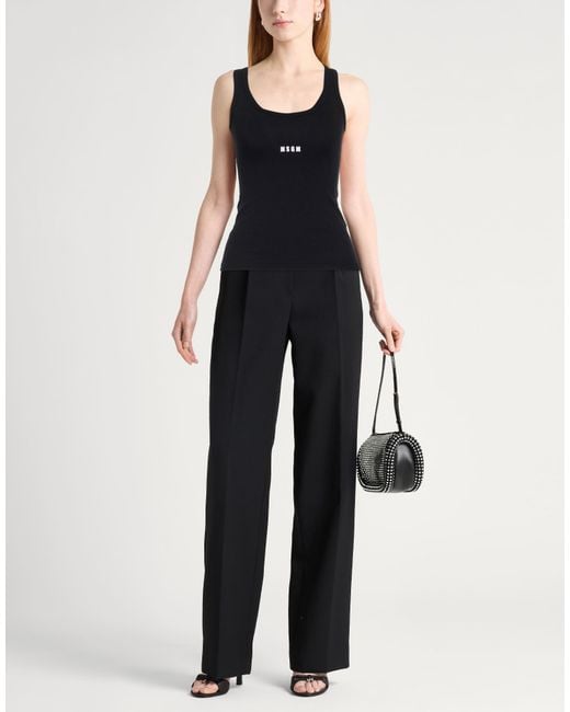 MSGM Black Tank Top