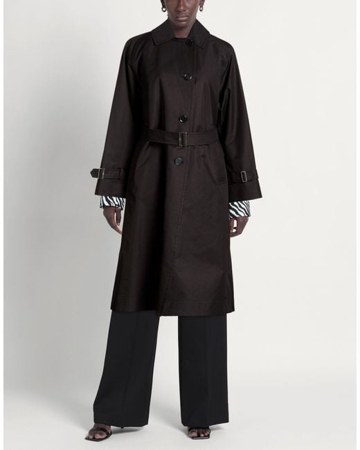 DUNO Black Overcoat & Trench Coat