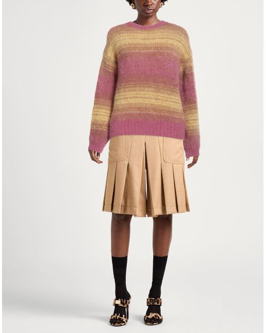 Pomandère Pink Mauve Sweater Mohair Wool, Polyester, Elastane