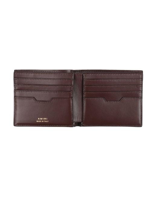 Amiri Brown Wallet Cotton, Linen, Polyurethane for men