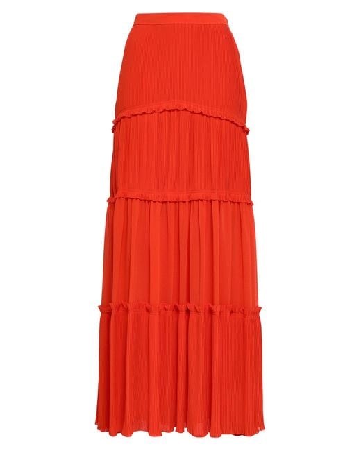 Tory Burch Red Maxi Skirt