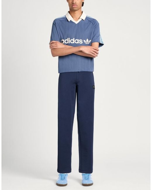 EA7 Blue Pants Cotton, Polyester, Elastane for men