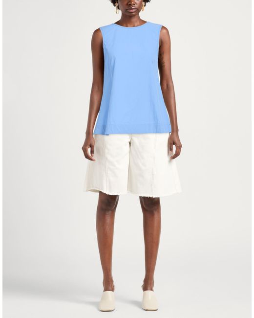 Ottod'Ame Blue Midnight Top Cotton