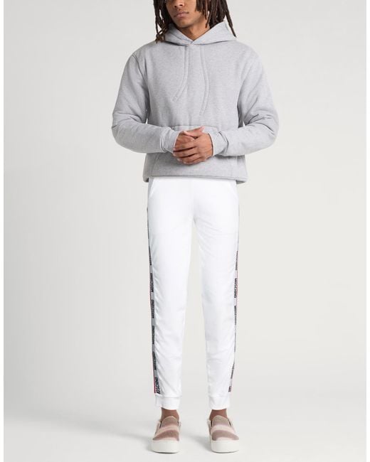 Moschino White Pants Cotton, Elastane for men