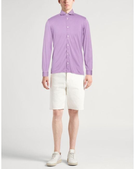 Fedeli Purple Shirt for men