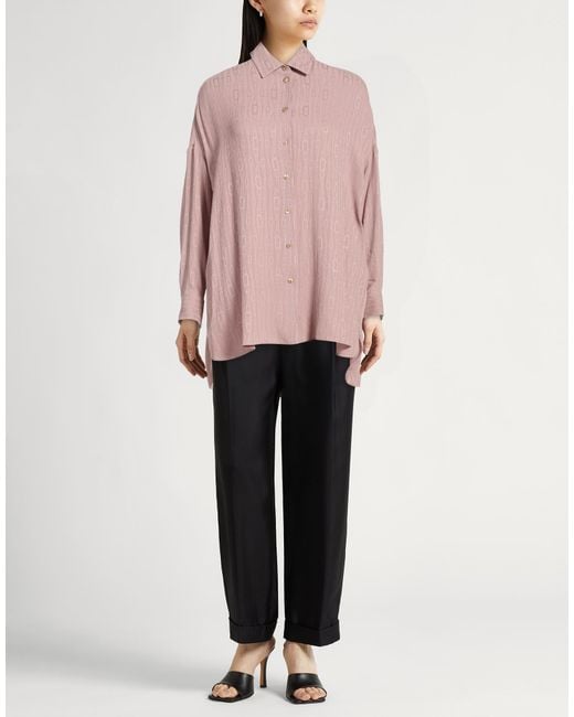 Agnona Pink Shirt Silk