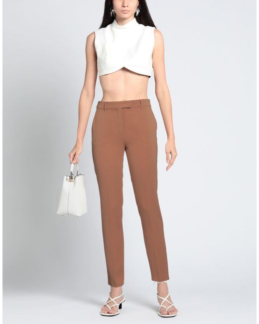 Max Mara Brown Camel Pants Triacetate, Polyester
