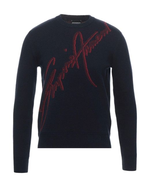 blue armani jumper