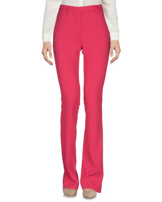 Denny Rose Pink Fuchsia Pants Polyester, Elastane