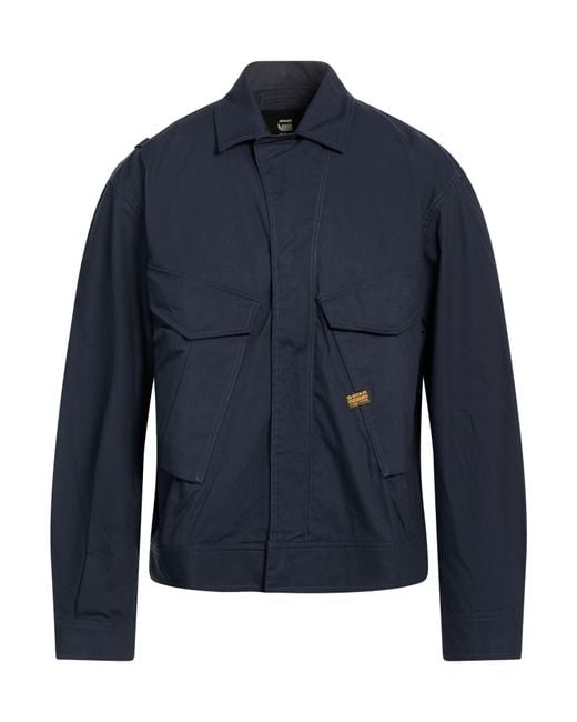 G-Star Blue Jacket Cotton, Recycled Cotton for men
