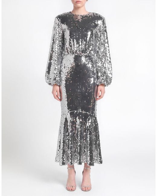 ROTATE BIRGER CHRISTENSEN Gray Midi Dresses