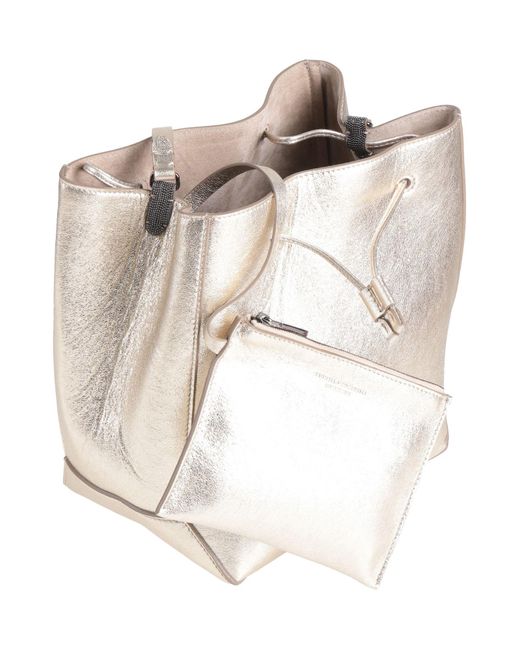 Brunello Cucinelli Natural Cross-Body Bag